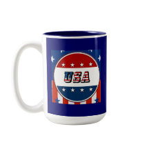 USA - Amerikanische Flagge und Sterne im 2. Kreis