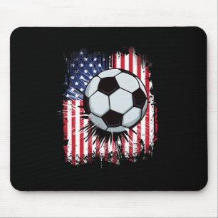 Usa Amerikanische Flagge Vintage Fußball 4. Juli P Mousepad