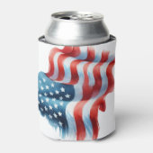 USA - Amerikanische Flaggen und Streifen Dosenkühler (Kanne Vorderseite)