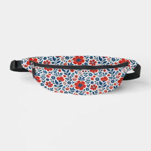 USA-/amerikanisches Blumenmuster Bauchtasche