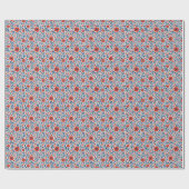 USA/amerikanisches Blumenmuster Geschenkpapier (Flach)