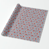 USA/amerikanisches Blumenmuster Geschenkpapier (Ungerollt)