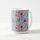 USA/amerikanisches Blumenmuster Kaffeetasse (VorderseiteRechts)