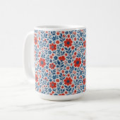 USA/amerikanisches Blumenmuster Kaffeetasse (Vorderseite Links)