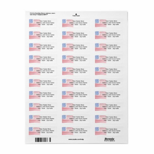 USA - amerikanisches Flag-Label (Vorne)