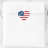 USA - amerikanisches Flaggenherz Herz-Aufkleber (Tasche)
