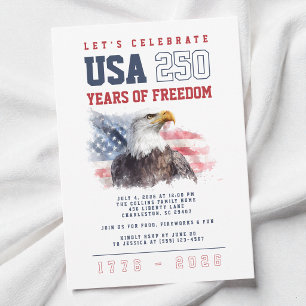 USA Amerikas 250. Jubiläum 4. Juli Party Einladung