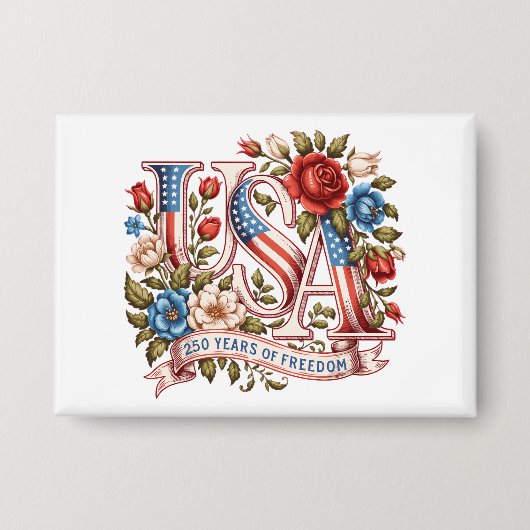 USA Amerikas 250. Jubiläum Button (Vorderseite)