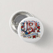 USA Amerikas 250. Jubiläumsbutton Button (Vorne & Hinten)