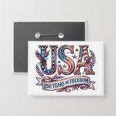 USA Amerikas 250. Jubiläumsbutton Button (Vorderseite/Rückseite)