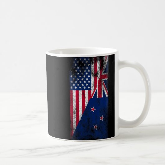 Usa & New Zealand Flags - Us Of America Kiwi, Kaffeetasse (Rechts)