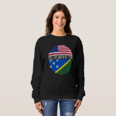 USA And Solomon Islands Flags Yes I'm Both Of The Sweatshirt (Vorne ganz)