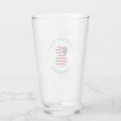 USA Angel Red Hair Weihnachtsfahne Personalisiert Glas (Rückseite)