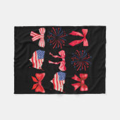 Usa Anzug Smoking patriotisch 4. Juli Flagge Ameri Fleecedecke (Vorderseite (Horizontal))
