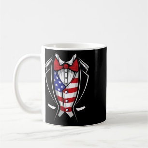 Usa Anzug Smoking patriotisch 4. Juli Flagge Ameri Kaffeetasse