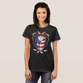 Usa Anzug Smoking Patriotisch 4. Juli Flagge Ameri T-Shirt (Vorne ganz)