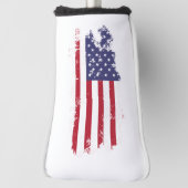 * USA AP16 Golf Patriotic Grunge Flag Putter Cover Headcover (Rotieren 90)