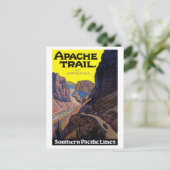 USA Apache Trail Vintage Reiseposter Restauriert Postkarte (Stehend Vorderseite)