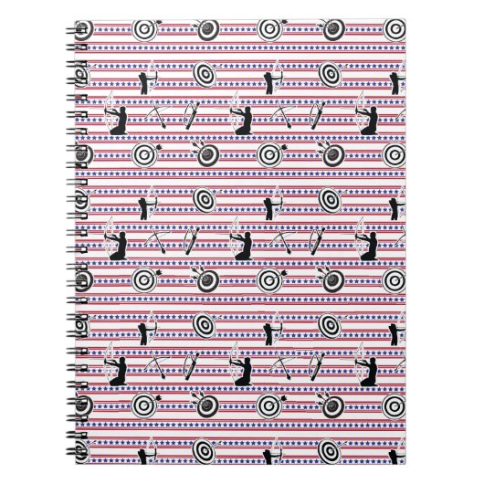 USA Archery Pattern - Silhouette Archers Notizblock (Vorderseite)