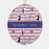 USA Archery Silhouette Muster Keramik Ornament (Links)