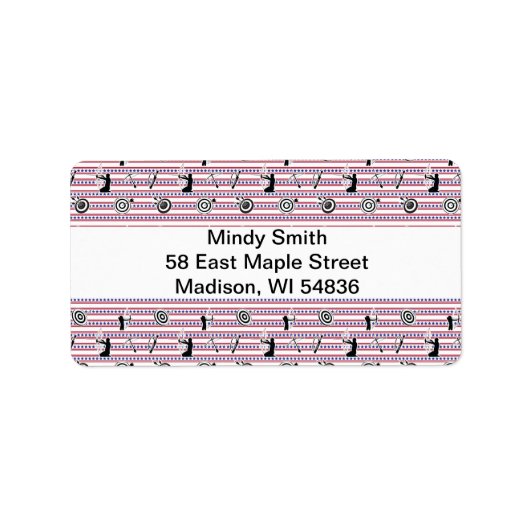 USA Archery Silhouette Pattern Adressaufkleber (Vorne)