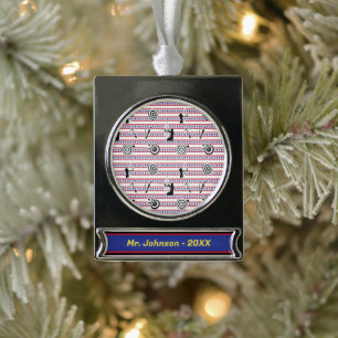 USA Archery Silhouette Pattern Banner-Ornament Silber