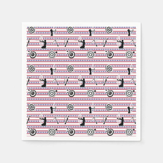 USA Archery Silhouette Pattern Serviette (Vorderseite)