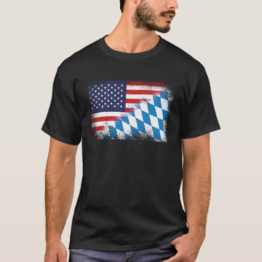 USA Argentinien Flaggen T-Shirt (Vorderseite)