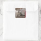 USA, Arizona, Bisbee: Shady Dell Motel, All Quadratischer Aufkleber (Tasche)