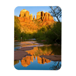 USA, Arizona. Cathedral Rock bei Sonnenuntergang Magnet