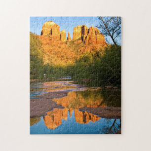 USA, Arizona. Cathedral Rock bei Sonnenuntergang Puzzle