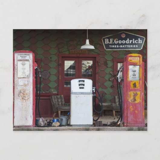 USA, Arizona. Chloride Ghost Town, altes Gas Postkarte (Vorderseite)