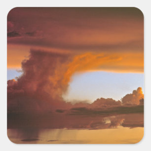 USA, Arizona, Grand Canyon NP. Sonnenuntergang erz Quadratischer Aufkleber