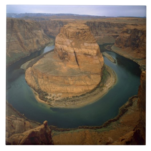 USA, Arizona. Horseshoe-Bend zeigt Erosion durch Fliese (Vorderseite)