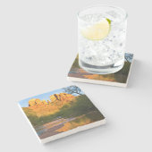 USA, Arizona. Kathedrale Rock bei Sonnenuntergang Steinuntersetzer (Seitenansicht)