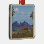 USA, Arizona, Lake Havasu City. Leuchtturm Ornament Aus Metall (Rechts)
