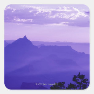 USA, Arizona, Nebel über Grand Canyon an der Quadratischer Aufkleber