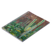 USA, Arizona. Saguaro-Kaktusfeld durch eine Klippe Notizblock (Linke Seite)