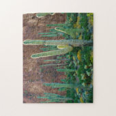 USA, Arizona. Saguaro-Kaktusfeld durch eine Klippe Puzzle (Vertikal)