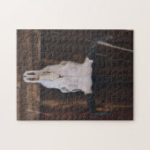 USA, Arizona. Schädel auf einer Geschäfts-Wand Puzzle (Horizontal)
