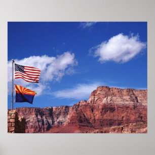 USA, Arizona, Schleppseilflaggen im Grand- Poster