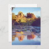 USA, Arizona, Sedona. Kathedrale Rock reflektieren Postkarte (Vorne/Hinten)
