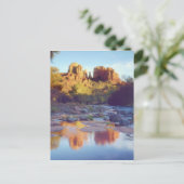 USA, Arizona, Sedona. Kathedrale Rock reflektieren Postkarte (Stehend Vorderseite)