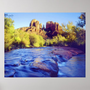 USA, Arizona, Sedona. Kathedrale Rock reflektiert  Poster