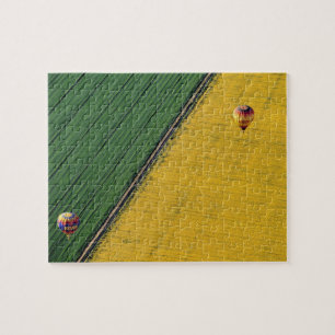USA, Arizona, Val Vista. Heißluftballons steigen a Puzzle