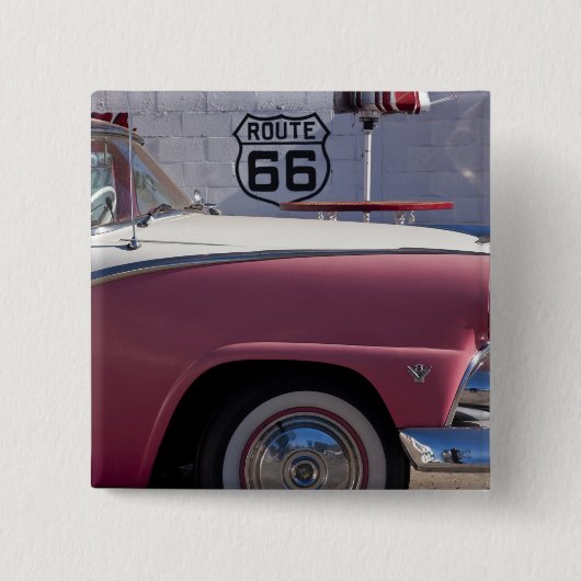 USA, Arizona, Williams. Funktelegrafie. 66 Stadt, Button (Vorderseite)