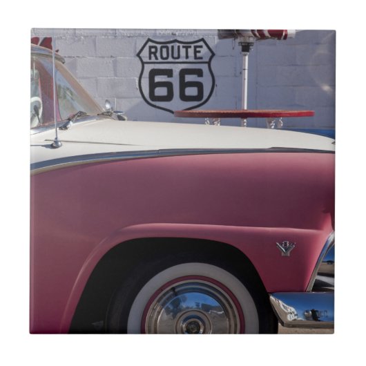 USA, Arizona, Williams. Funktelegrafie. 66 Stadt, Fliese (Vorderseite)