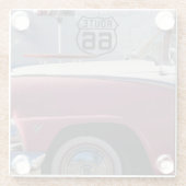 USA, Arizona, Williams. Funktelegrafie. 66 Stadt, Glasuntersetzer (Rückseite)