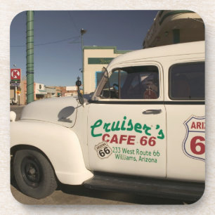 USA, Arizona, Williams: Kreuzer-Café 66 alt Untersetzer