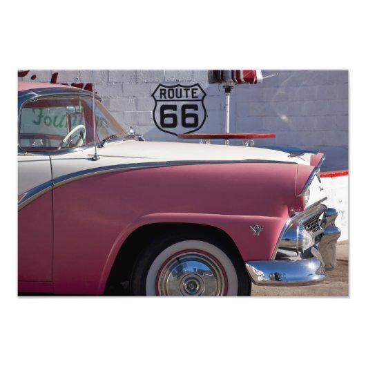 USA, Arizona, Williams. Rt. 66 Stadt, 1950 Fotodruck (Vorne)